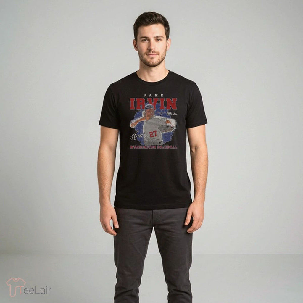 Jake Irvin Washington Stacked WHT Shirt