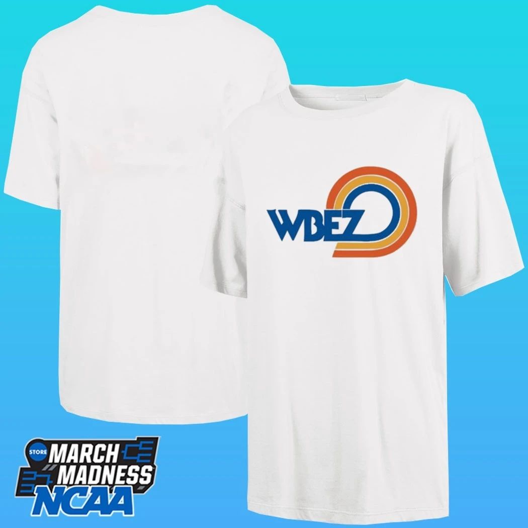 Wbez Vintage Logo White Ringer Shirt
