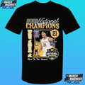 Michigan Wolverines Men’s Basketball Campus Ink 2026 National Champion #21 Morez Johnson Jr Shirt