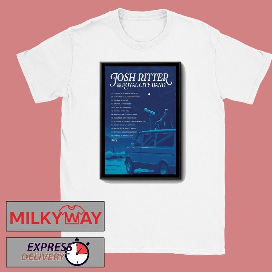 Josh Ritter And The Royal City Band Fall Tour 2025 Poster shirt