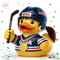 USA Womans Hockey Olympic Gold Medal Rubber Duck