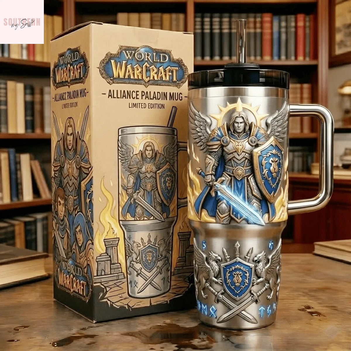 World Warcraft Alliance Paladin Mug Tumbler