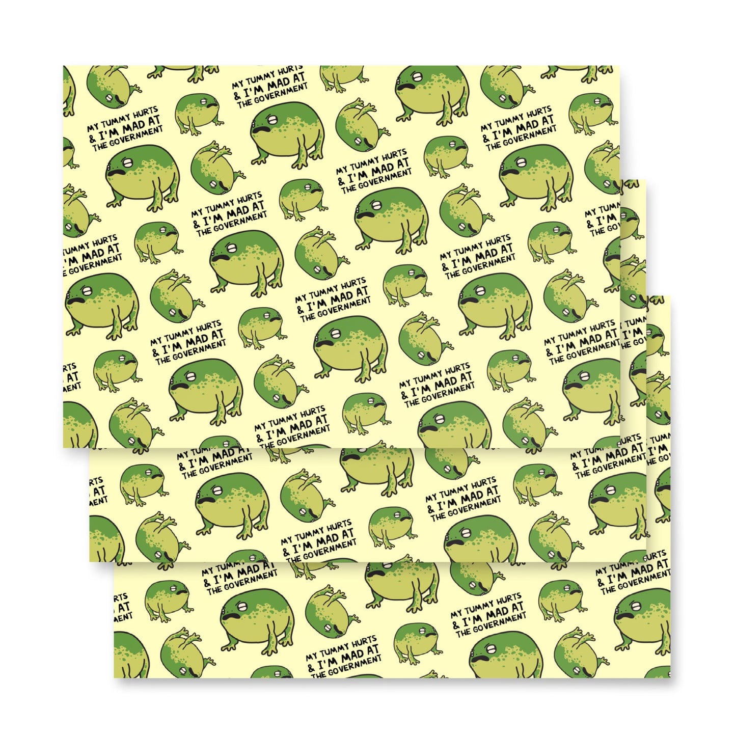 My Tummy Hurts & I'm Mad At The Government Wrapping Paper Sheets