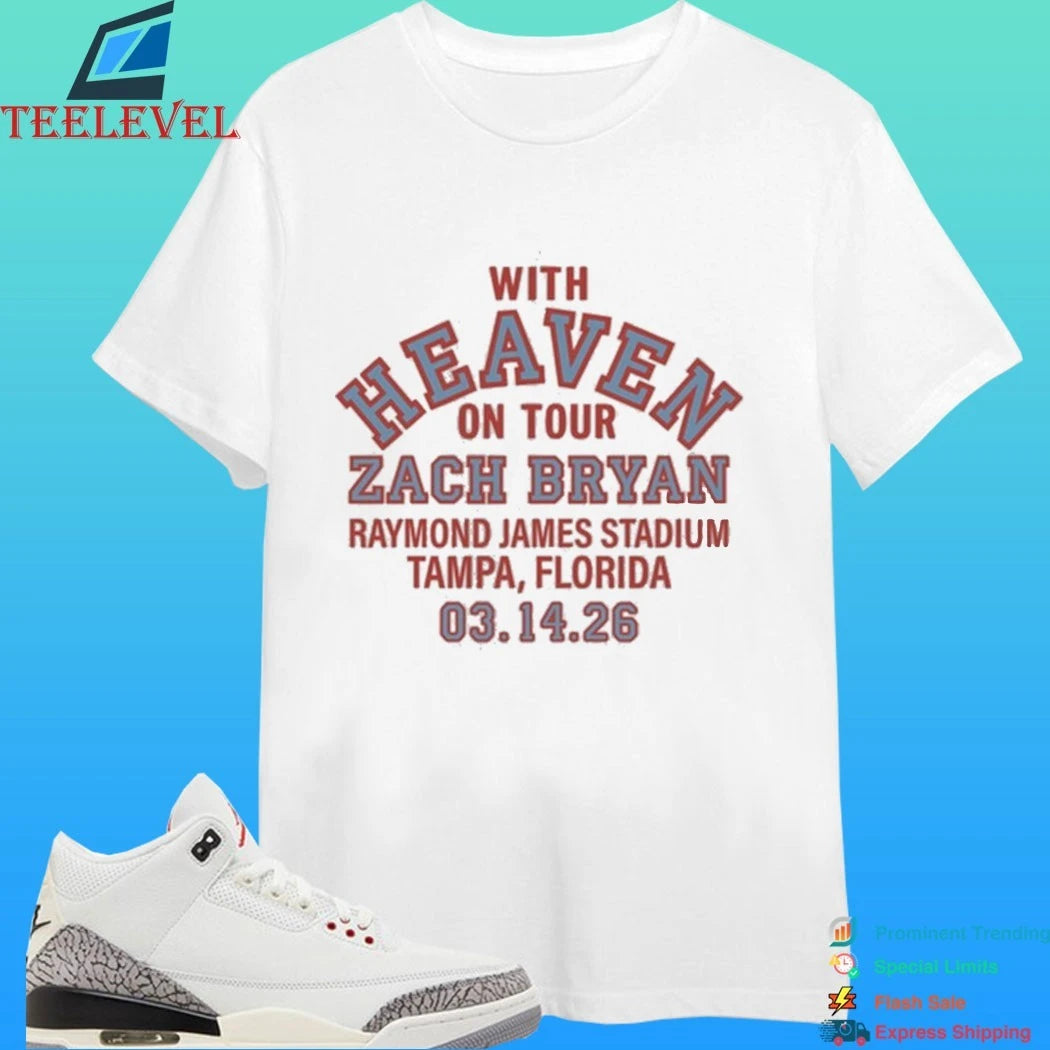 Zach Bryan With Heaven On Tour At The Raymond James Stadium In Tampa, Fl For Mar 14, 2026 Shirt