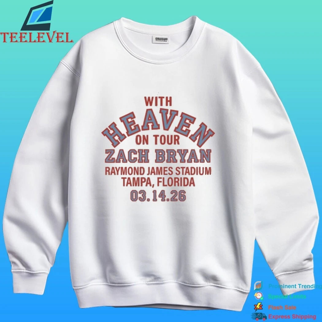 Zach Bryan With Heaven On Tour At The Raymond James Stadium In Tampa, Fl For Mar 14, 2026 Shirt